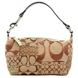 Coach Sac Hobo Patchwork Signature Beige Beige
