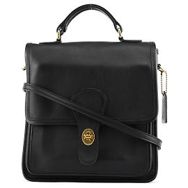 Coach Bolsa 2-Way Willis em couro preto Preto