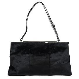Gucci 2000 Schwarze Samt-Clutch Schultertasche Schwarz
