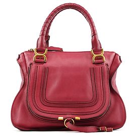 Chloé Sac 2-Way Marcie en cuir bordeaux Bordeaux