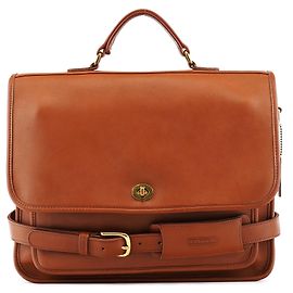 Coach Bolsa Pasta Colebrooke Turnlock em couro Tan 5181 Marrom