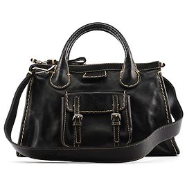 Chloé Black Leather Edith 2-Way Bag Black