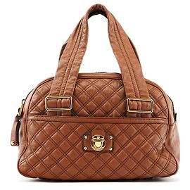 Marc Jacobs Borsa bowling in pelle trapuntata marrone chiaro Marrone