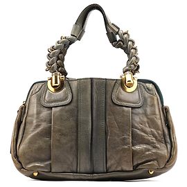 Chloé Borsa Tote Heloise in pelle grigia Grigio