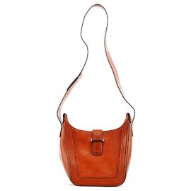 Chloé Bolsa de ombro em couro castanho claro com fivela Marrom