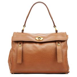 Yves Saint Laurent  mala Muse Two em couro castanho claro Marrom