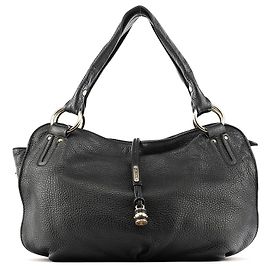 Céline Bolsa Hobo Bittersweet em couro preto Preto