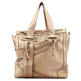 Chloé Metallic Leather Tracy Tote Bag Metallic