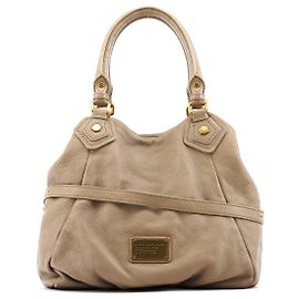 Marc by Marc Jacobs Bolsa 2-Way Classic Q Fran em couro Greige Bege