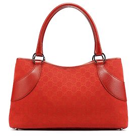 Gucci 113015 Sac cabas en cuir Red GG Rouge