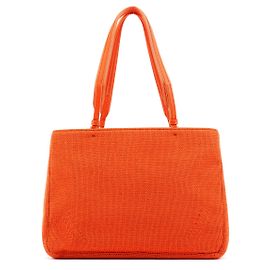 Prada Sac cabas en maille de laine orange B9444 Orange