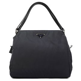 Prada Bolsa de Ombro Chic em Nylon Tessuto Roxo Roxo