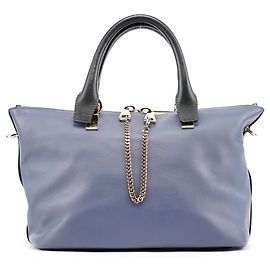 Chloé Sac cabas Bailey en cuir bleu pâle Bleu
