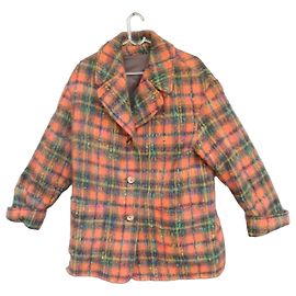 Autre Marque Orange Multicolored Wool Mohair Plaid Jacket Multiple colors Orange