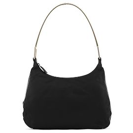 Prada Borsa a Tracolla Hobo B8448 Black Tessuto Metallo Nero