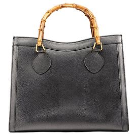 Gucci Sac cabas Diana Bamboo en cuir anthracite Gris anthracite