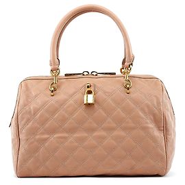 Marc Jacobs Borsa Bowling in pelle trapuntata Rosa Beige Rosa