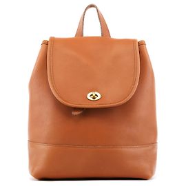 Coach Zaino 9791 in pelle tan con chiusura a rotazione Cammello