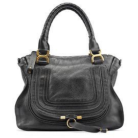 Chloé Sac cabas Marcie en cuir noir Noir