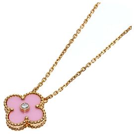 Van Cleef & Arpels Alhambra Pink Sable Diamond Necklace Other
