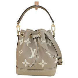 Bolsa Louis Vuitton Bicolor Monogram Empreinte Nano Noe Branco Cinza Cru