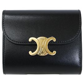 Céline Celine Small Flap Wallet Black