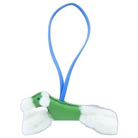 Hermès Hermes Agneau Milo Handbag Charm Blue Cream