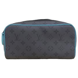 Louis Vuitton Monogram Eclipse Clutch Tasche Türkis Monogramm