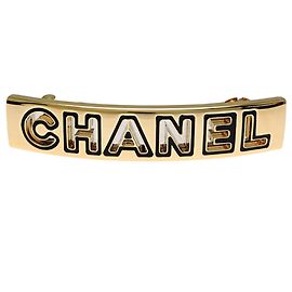 Chanel Gold Plated Logo Barrette Other