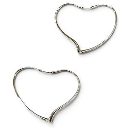 Autre Marque Pendientes de aro Open Heart Elsa Peretti de Tiffany & Co. Plata