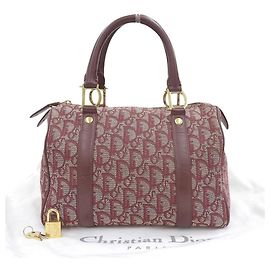 Bolso Boston Christian Dior Trotter Burdeos