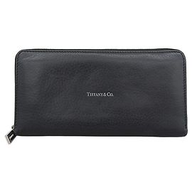 Autre Marque Cartera larga de piel negra Tiffany & Co. Negro