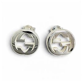 Orecchini Gucci 479227 AG925 Interlocking G Stud Earrings Argento