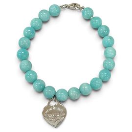 Autre Marque Bracciale con charm Amazonite 925 Tiffany & Co. Argento Blu