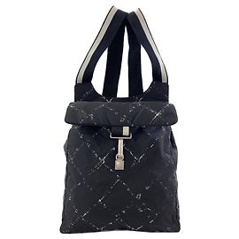 Chanel Nylon Jacquard Backpack Black