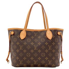 Louis Vuitton Neverfull PM Tote Bag Braun Monogramm