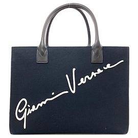 Saco Tote Versace Logo Preto