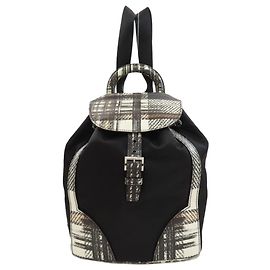 Prada Nylon Rucksack Schwarz Weiß Schwarz Weiß
