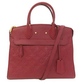 Louis Vuitton M43219 Pont Neuf MM Handbag Rosso Bordò