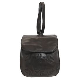 Chanel Rucksack aus schwarzem Lammleder Schwarz