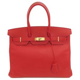 Hermès Bolso Hermes Birkin 35 en Rouge Casaque Roja
