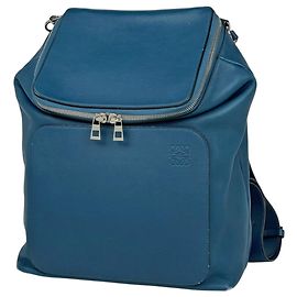 Loewe Goya Anagram 2-Way Leather Backpack Blue