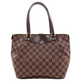 Louis Vuitton N41102 Westminster PM Tote Bag Marrom Damier ebene