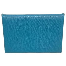 Hermès Tarjetero Hermes Calvi Azul