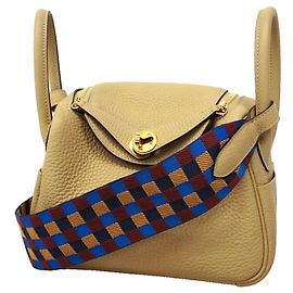 Hermès Hermes Lindy Mini Verso Handtasche Taupe