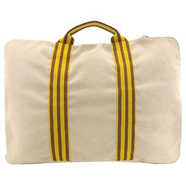 Hermès Hermes Fourre-Tout Portedocument Business Bag Beige Jaune