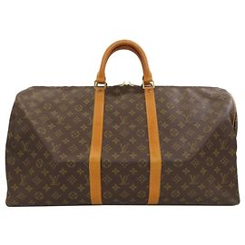 Bolso Boston Louis Vuitton Monogram Canvas Keepall 55 Castaño