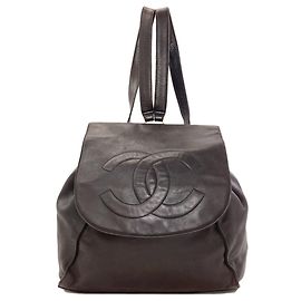 Chanel Coco Mark Gold Hardware Rucksack Schwarz