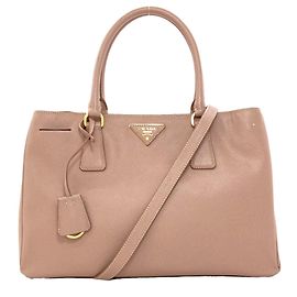 Prada BN1874 Galleria 2-Way Handbag Beige