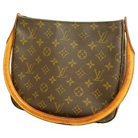 Bolsa de Ombro Louis Vuitton Monogram Looping MM Marrom